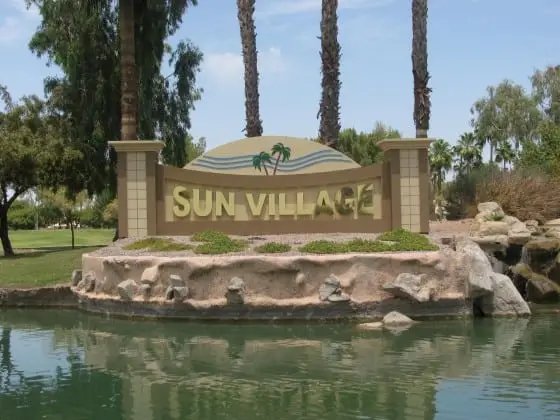 Sun Village, Surprise Arizona — gated 55+ community clubhouse and pool