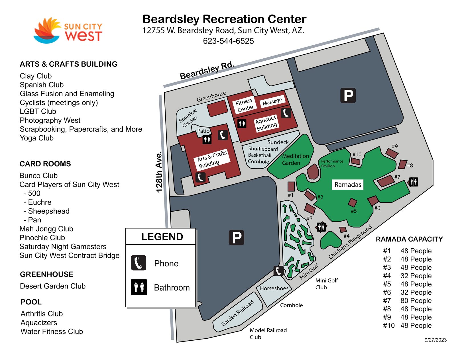 Beardsley Recreation Center facility map